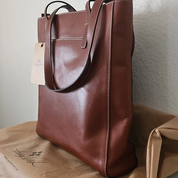 NWT Patricia Nash Brown Leather Viana Tanned Tote Bag Purse - Picture 2 of 15